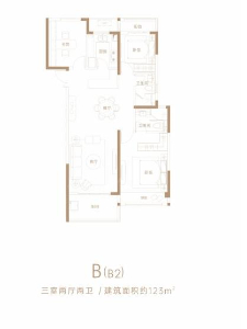 B（B2）户型 三室两厅两卫