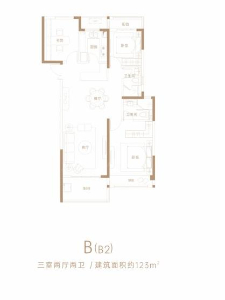 B（B2）户型 三室两厅两卫